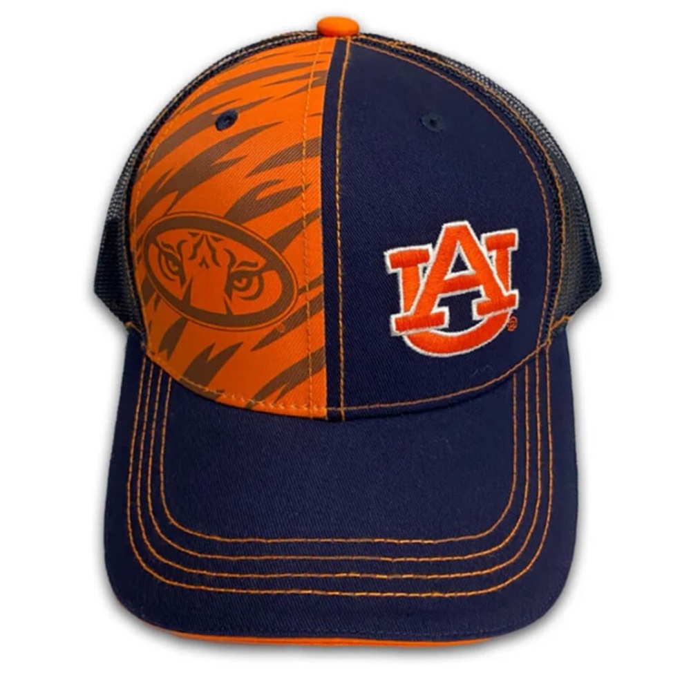 NWT! Great State Clothing Co. Auburn Tigers Mascot Stripes Hat Trucker Cap